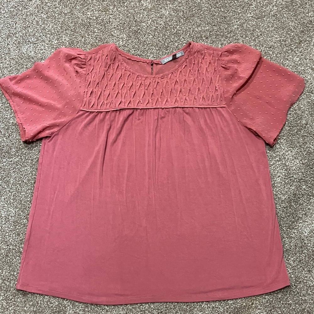 Women's Pink Textured Blouse